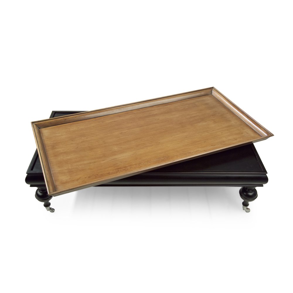 Thor - Rectangular coffee table with tray 