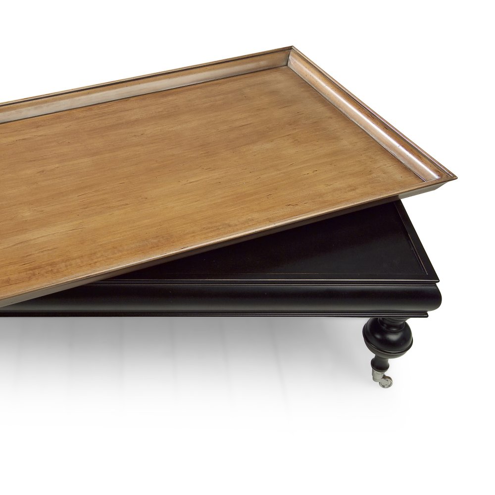 Thor - Rectangular coffee table with tray 