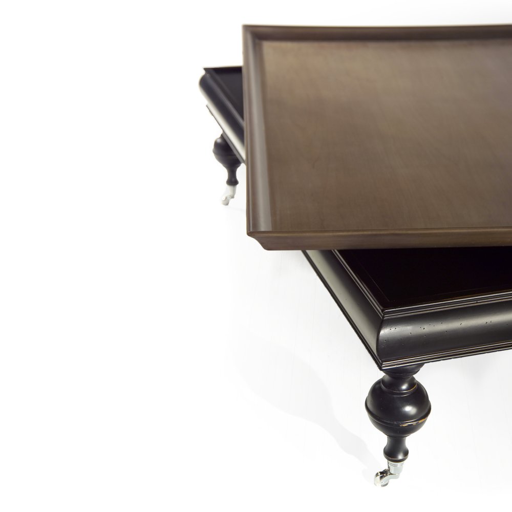Thor - Square coffee table with tray 