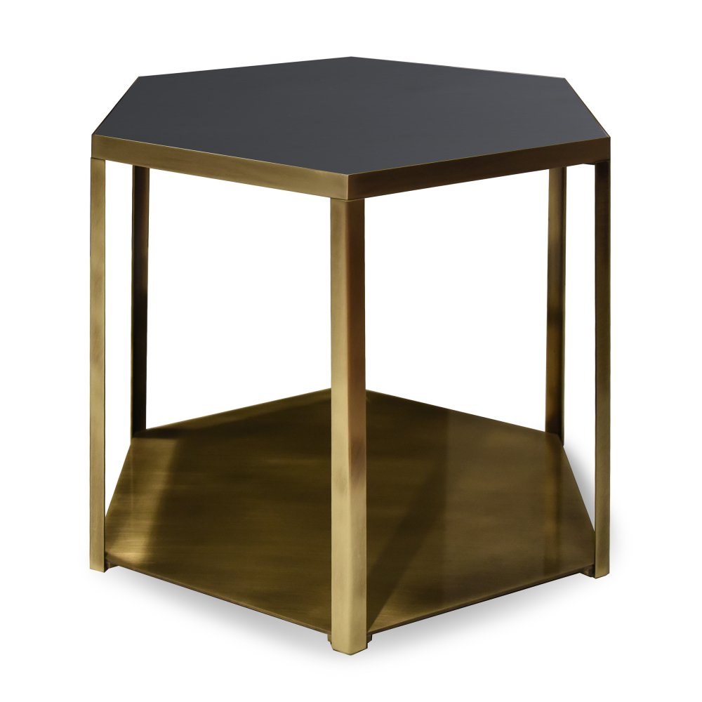 Mel - Side table with glass top