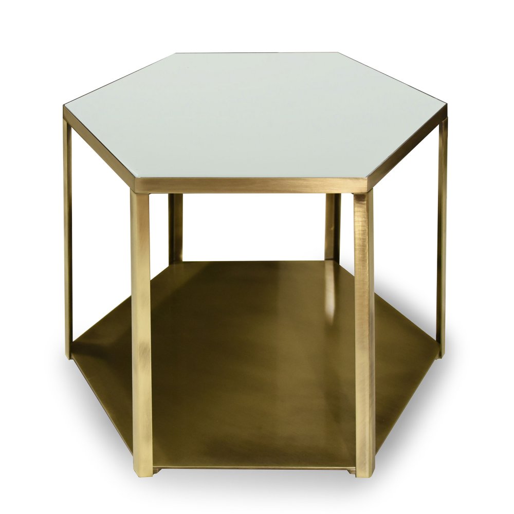 Mel - Side table with glass top