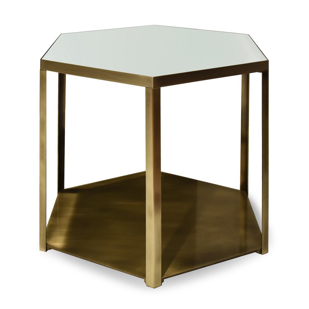 Mel - Side table with glass top