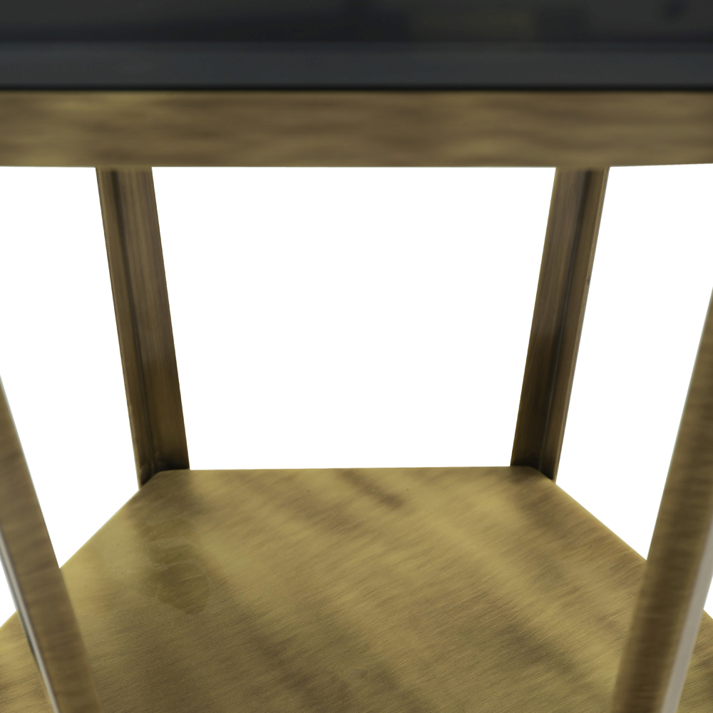 Ray - Sloping side table with glass top
