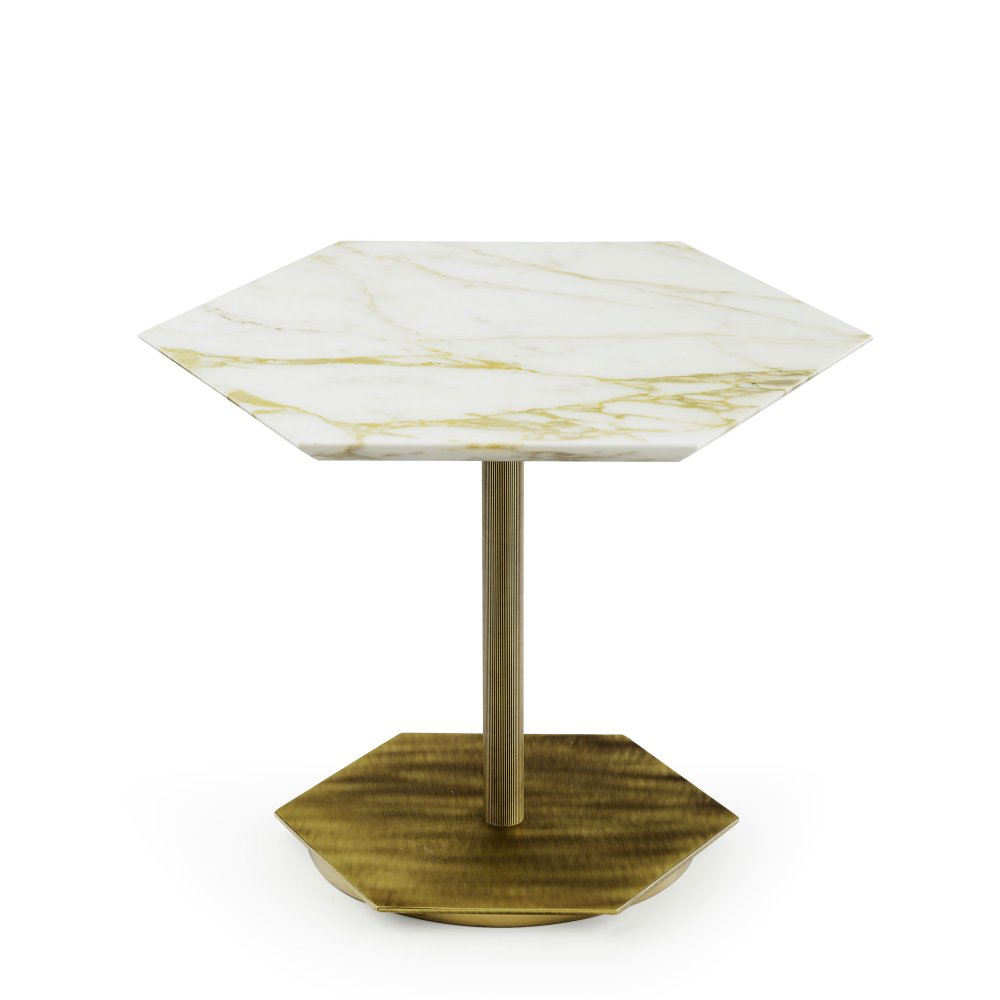 Ted - Low side table with marble top