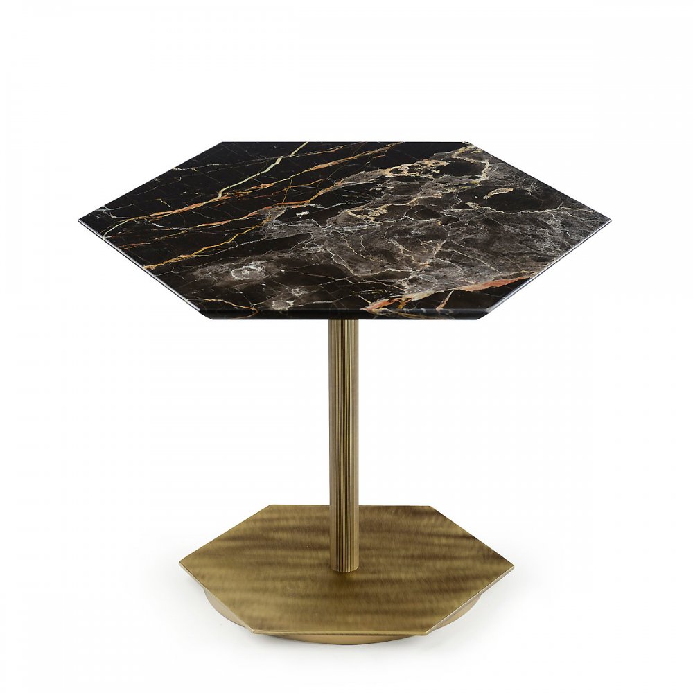 Ted - Low side table with marble top