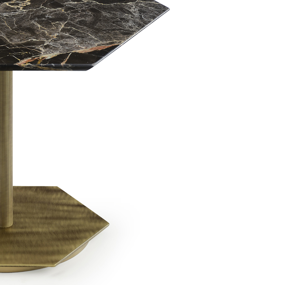 Ted - Low side table with marble top