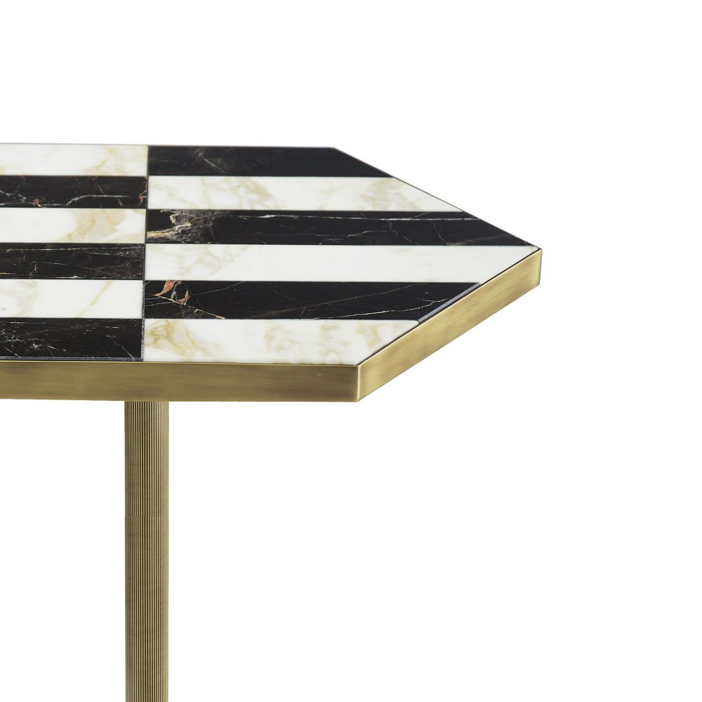 Ted - Table with marble inlaid top