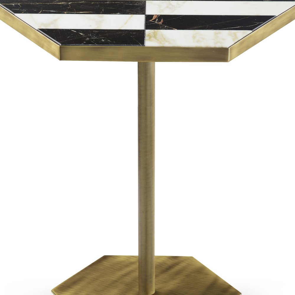 Ted - Table with marble inlaid top