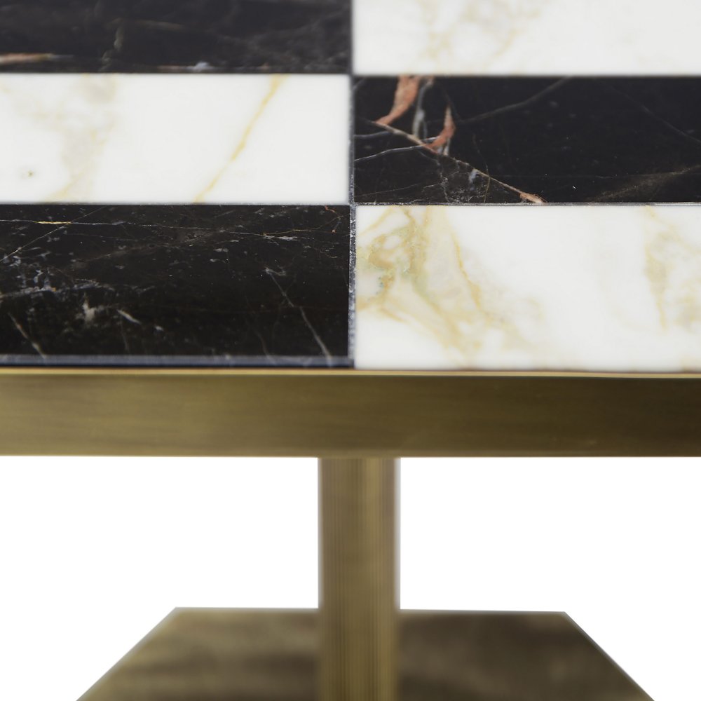 Ted - Table with marble inlaid top