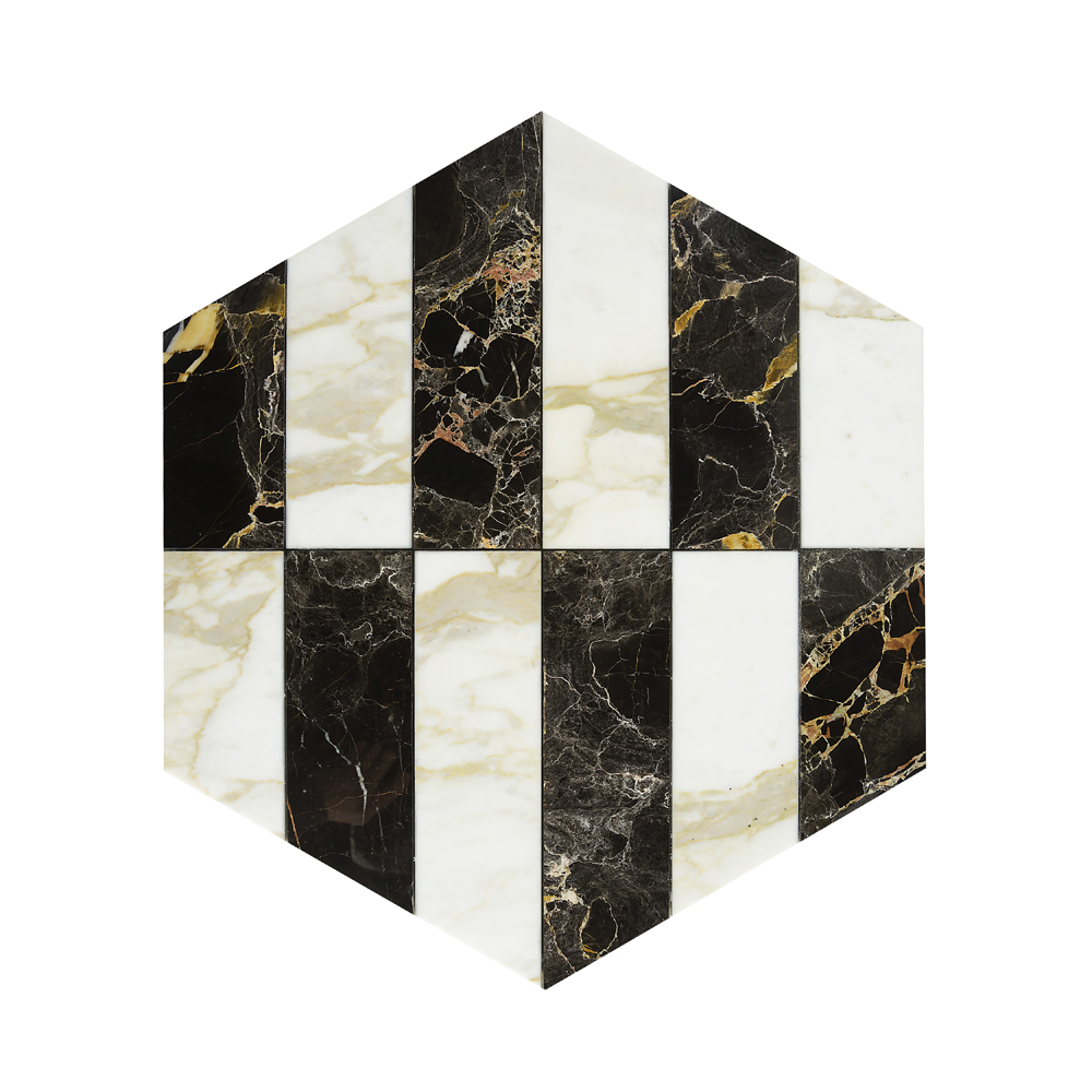 Ted - Table with marble inlaid top