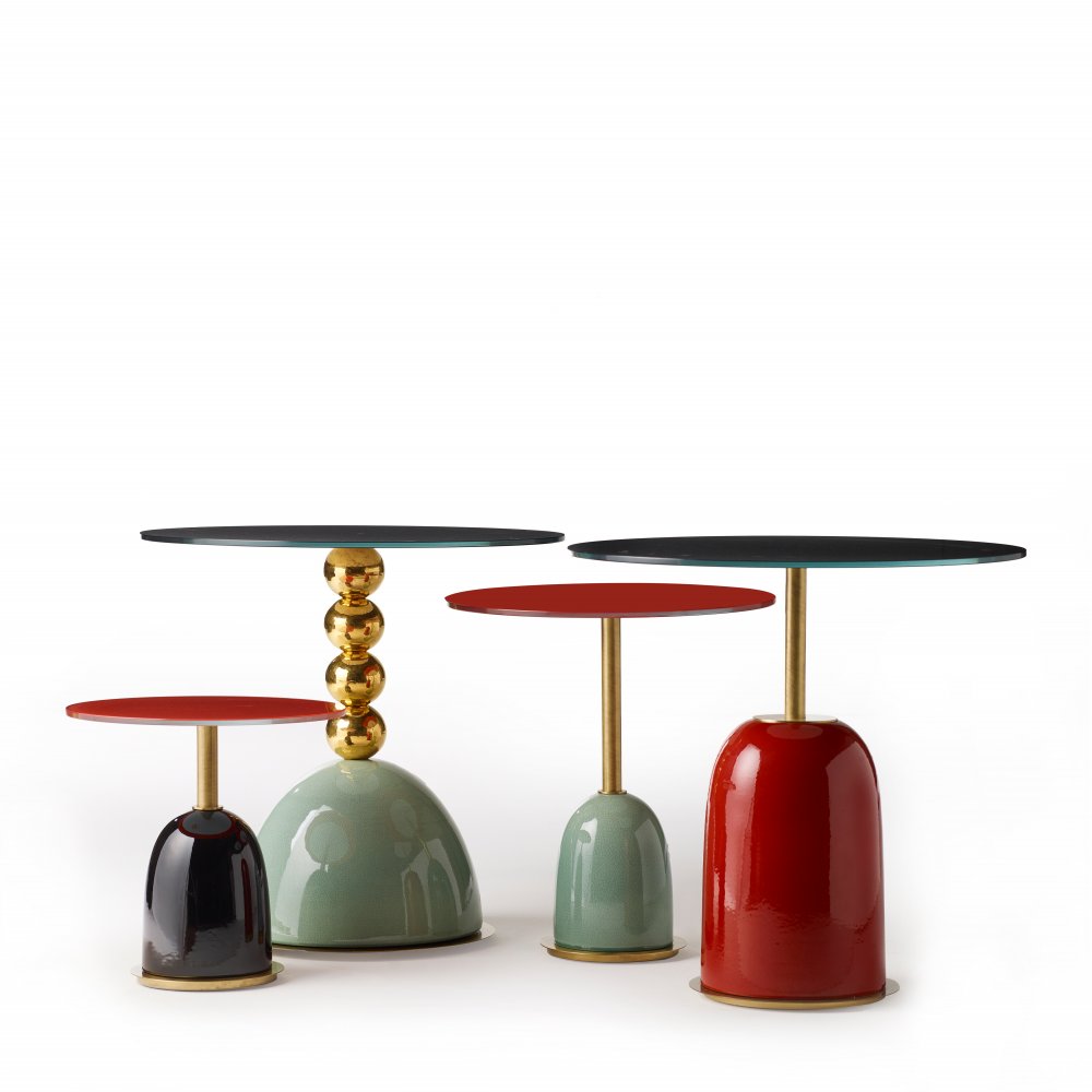 Pins - Tavolino rotondo basso 